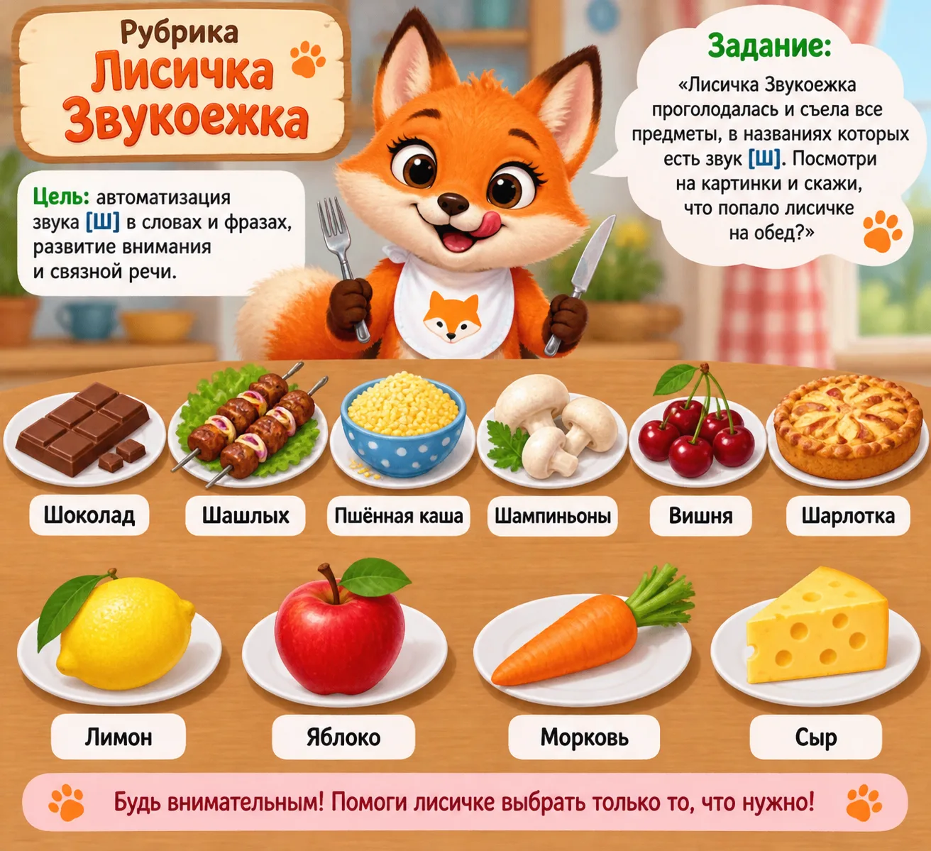 🦊 Рубрика «Лисичка Звукоежка»