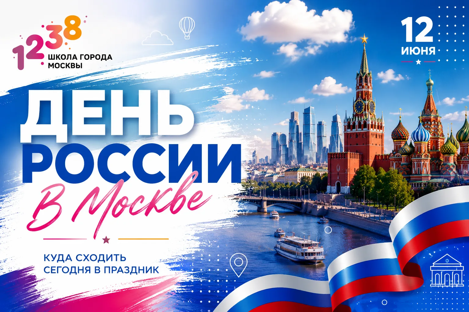 🇷🇺 Куда сходить с детьми в День России?

🎉 12 июня Москва станет настоящим центром праздничных со