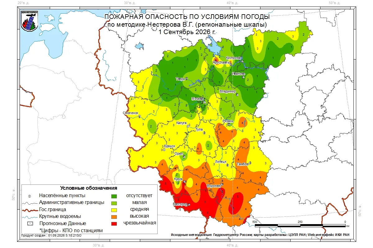 О лесопожарной обстановке в лесах Ивановской области на 1 сентября 2026 года🔥🌲
