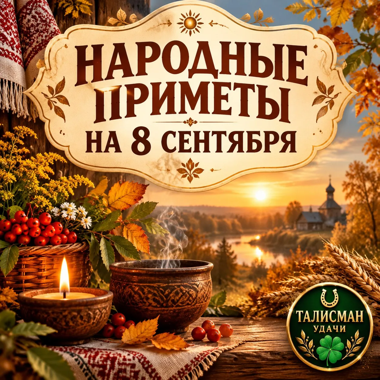 🌾 8 СЕНТЯБРЯ — НАДЁЖА-ОСЕНЬ (АДРИАН И НАТАЛЬЯ)!