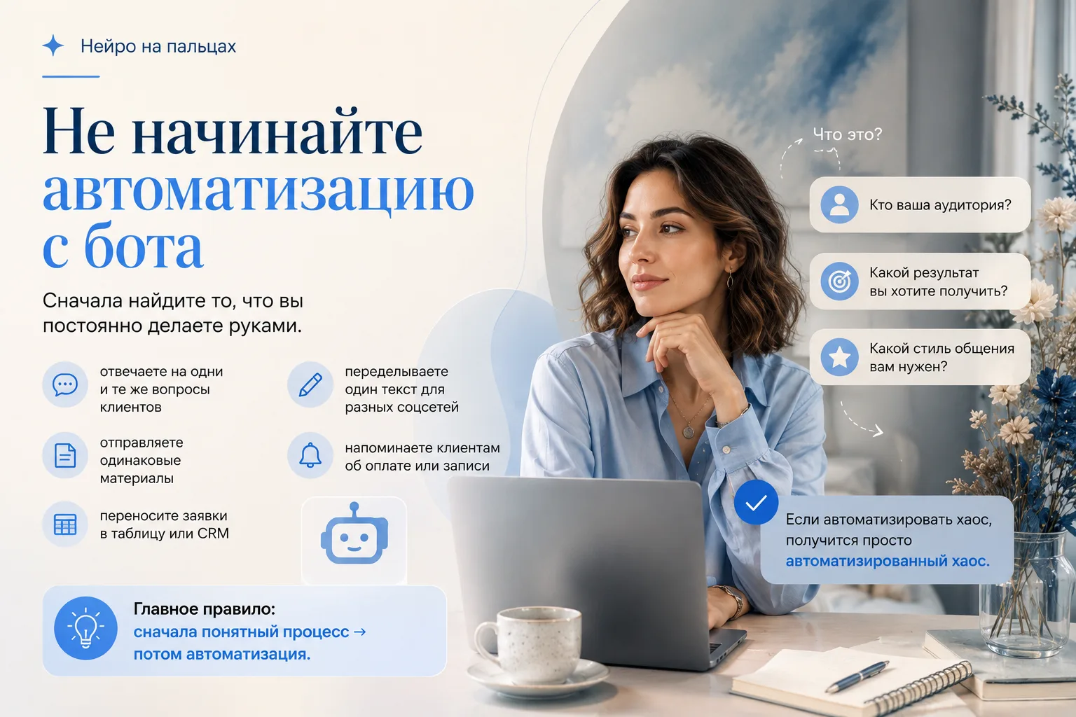 🤖 Не начинайте автоматизацию с бота
