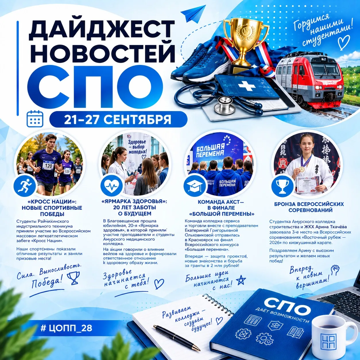 📰 ДАЙДЖЕСТ НОВОСТЕЙ КОЛЛЕДЖЕЙ | 21–27 СЕНТЯБРЯ