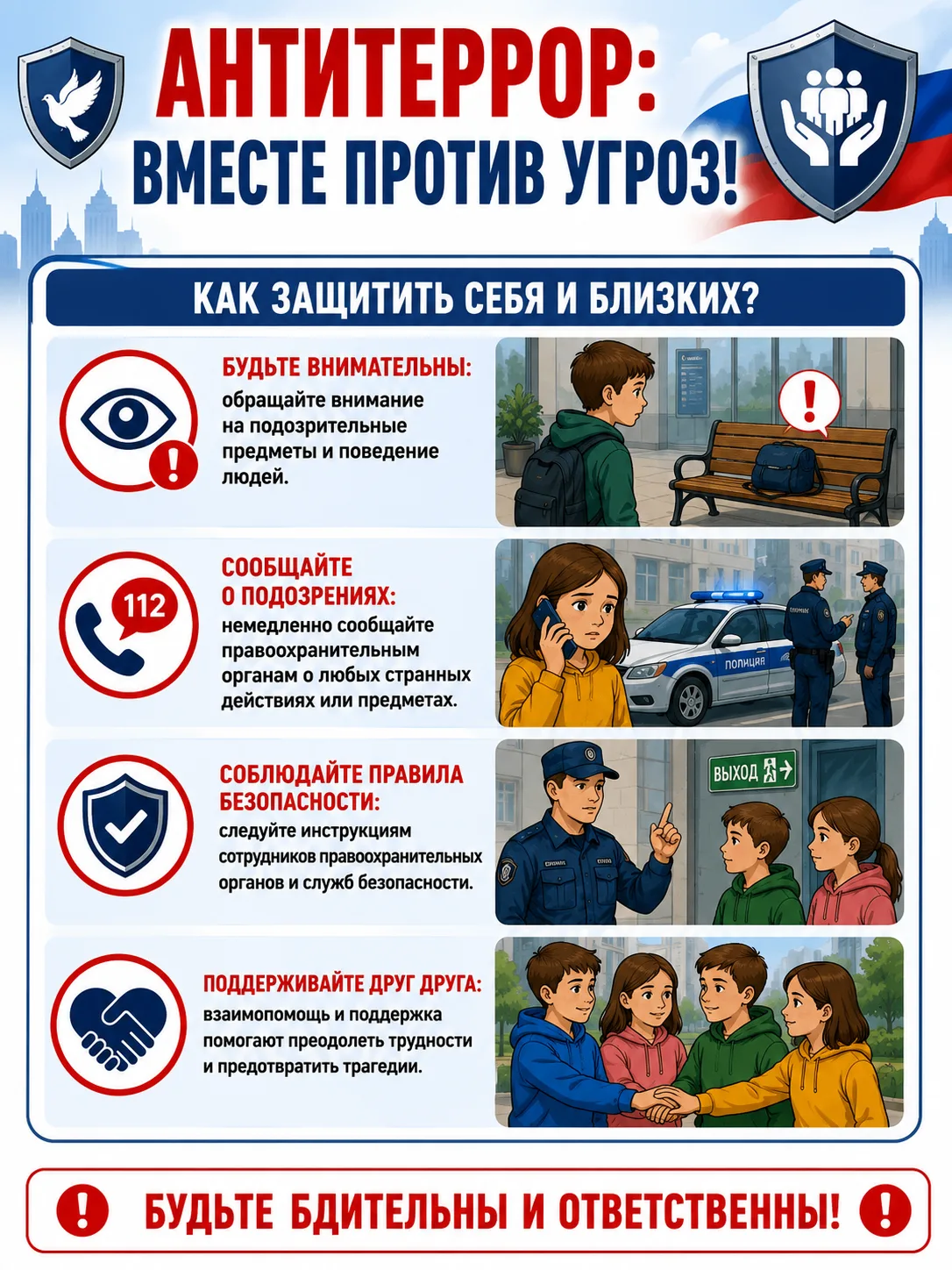 💥Антитеррор: вместе против угроз!

Сегодня безопасность каждого гражданина нашей страны является пр