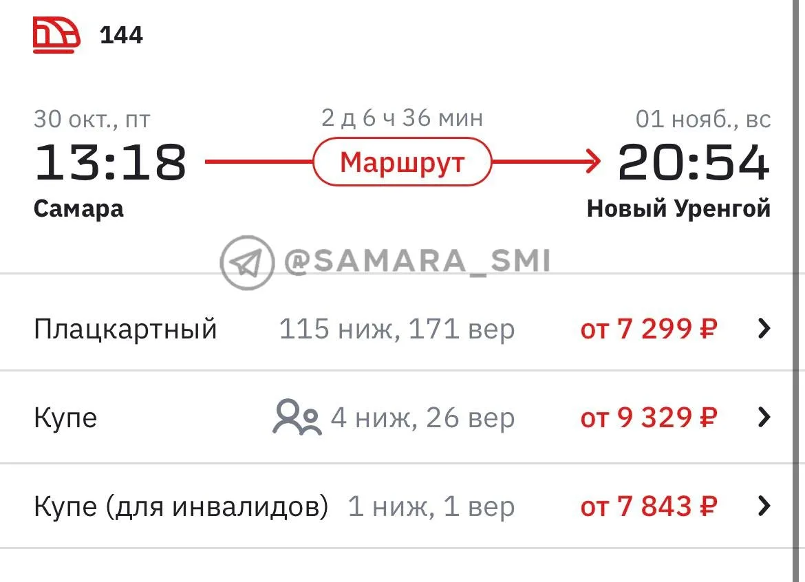 🚆 Прямой ж/д маршрут до севера: новый поезд начнет курсировать из Самары