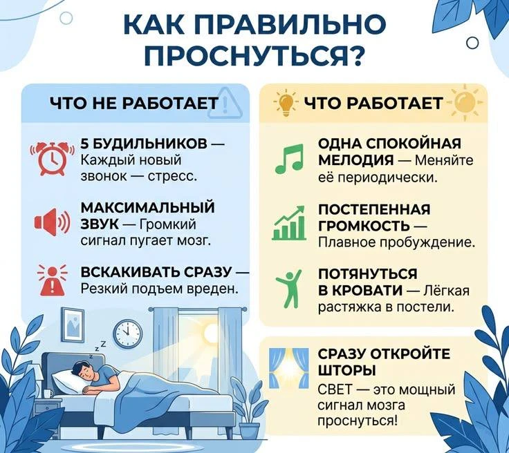 Как проснуться бодрым☀️