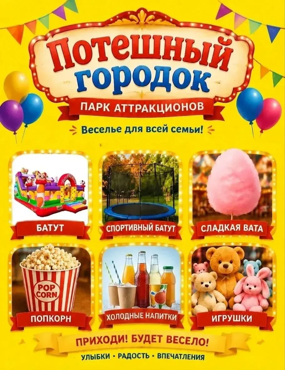 22 августа в 15 ч.приглашаем на аттракционы!Ждем всех👐