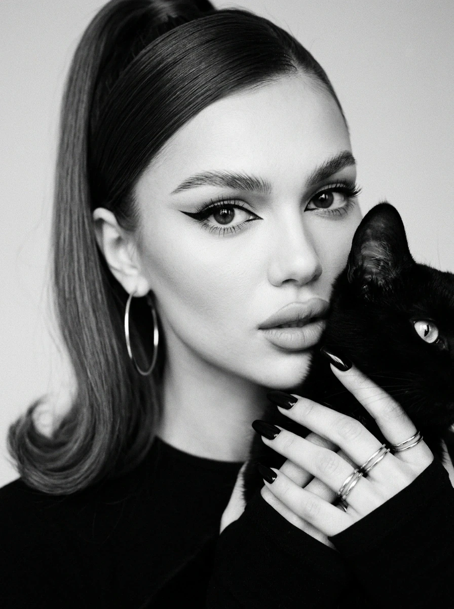 Из готовой фотосессии: Чёрная кошка