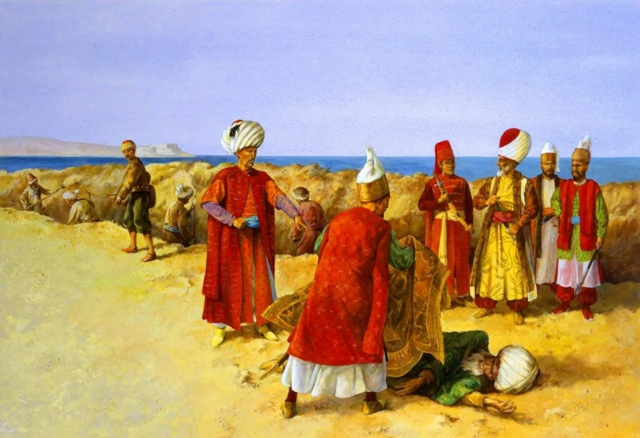 1565 год, смерть Драгута - одного из турецких предводителей осады Мальты.