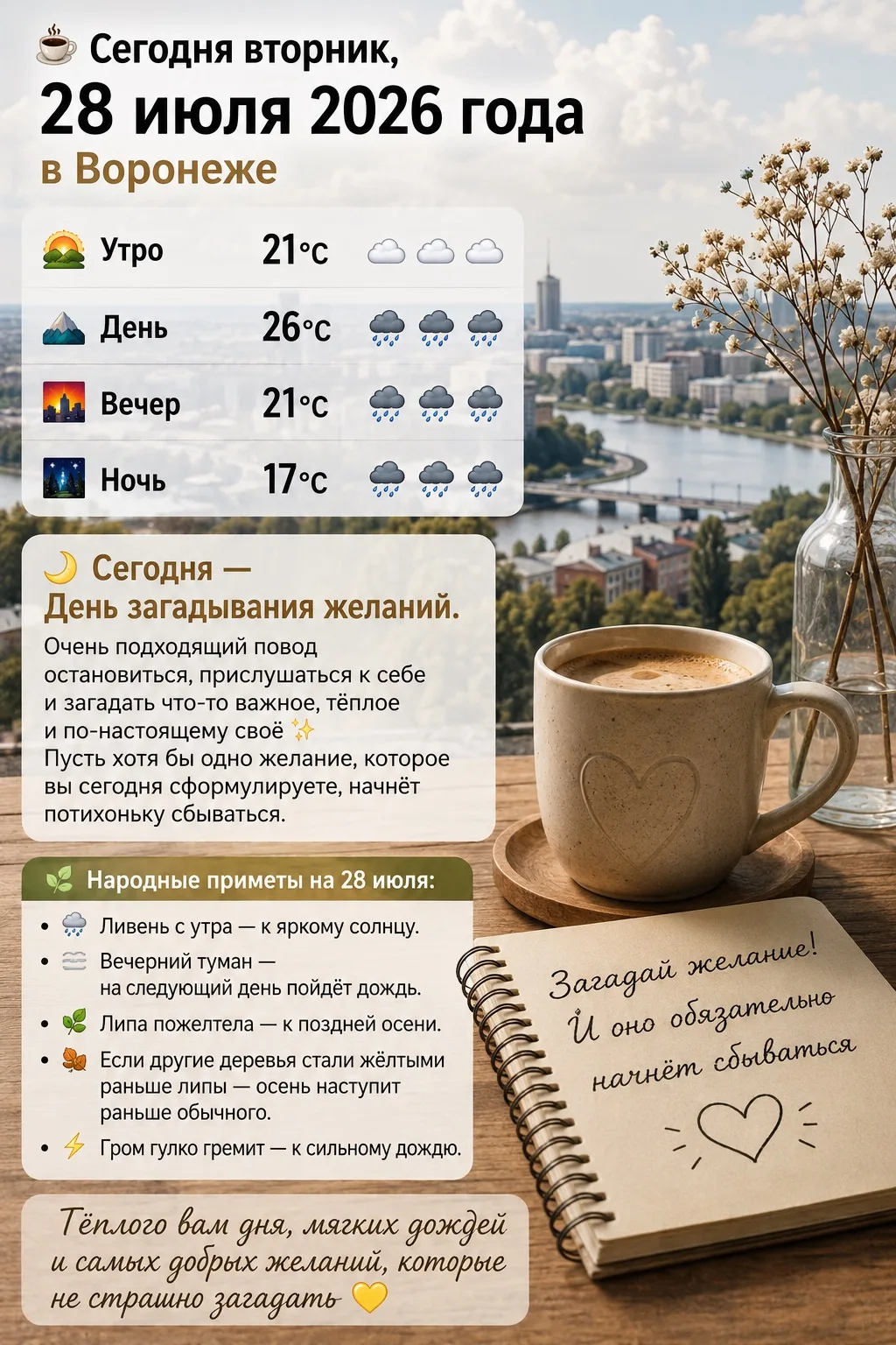 ✨ Загадываем желание, которое обязательно сбудется! Но только одно ☝️😁

☕️ Доброе утро ☀️

🌆 Жител