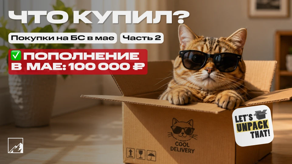 😸 Закупка под пассивный доход. Пополнил брокерский счёт на 100 000 в мае. Что купил? Ч...