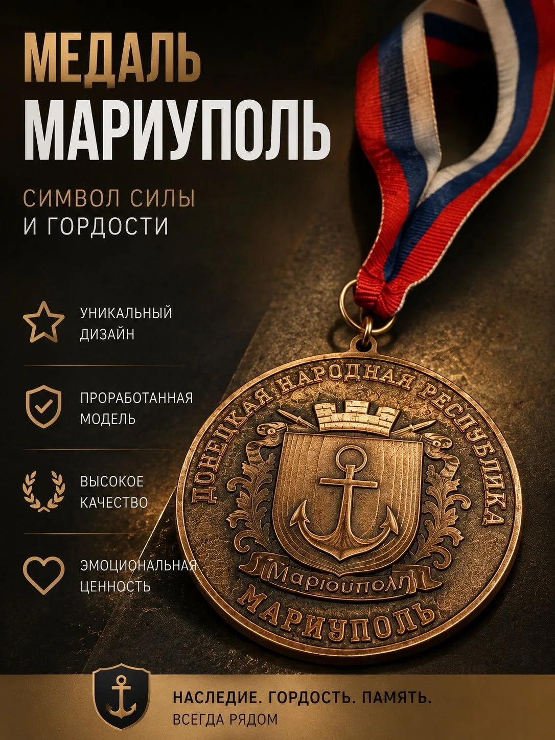 Медаль "Мариуполь" готова  достойно представлять героический народ великого города!