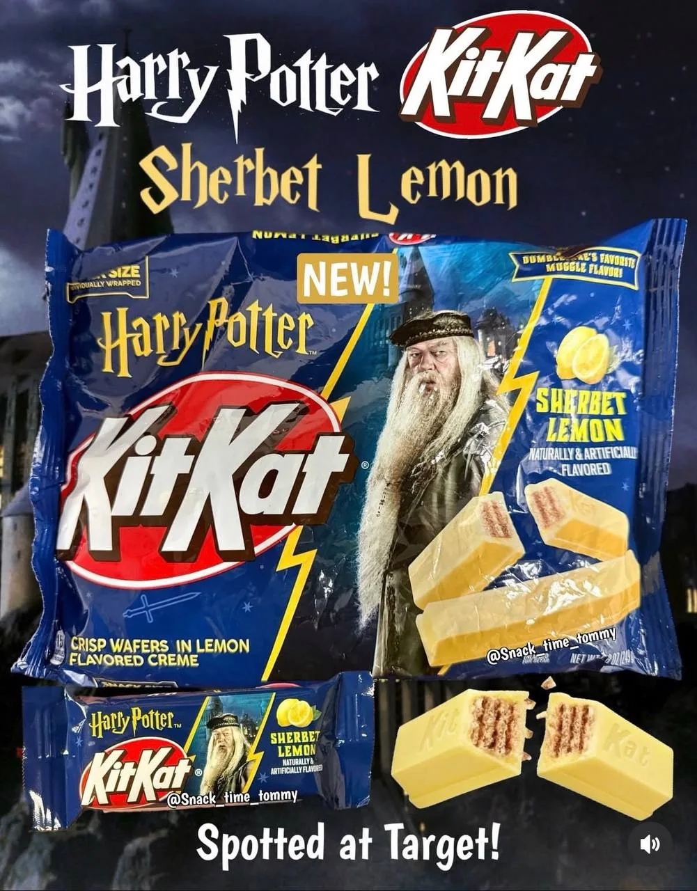 🍋 KitKat с Дамблдором и вкусом лимонного щербета завезли в Россию.