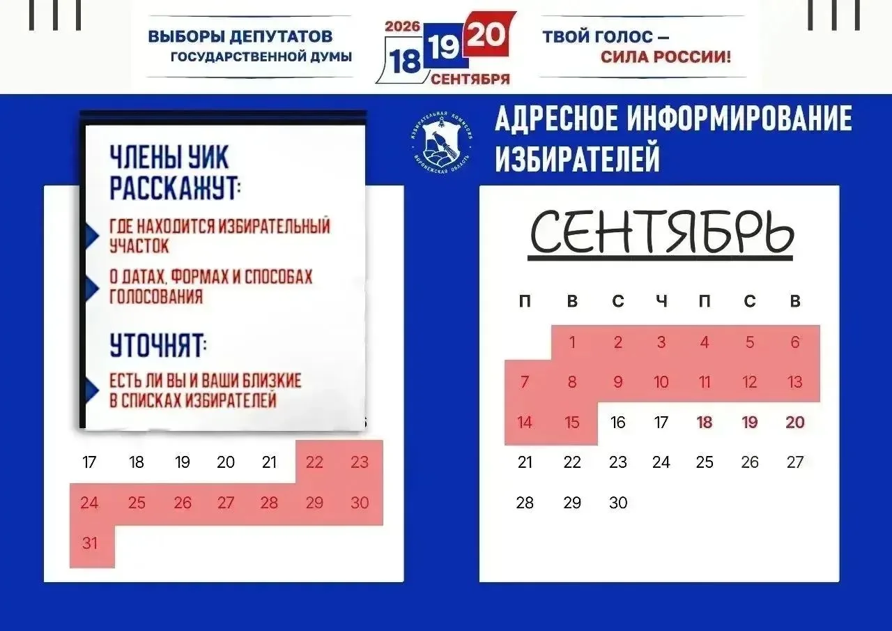 В Лискинском районе стартовало адресное информирование избирателей