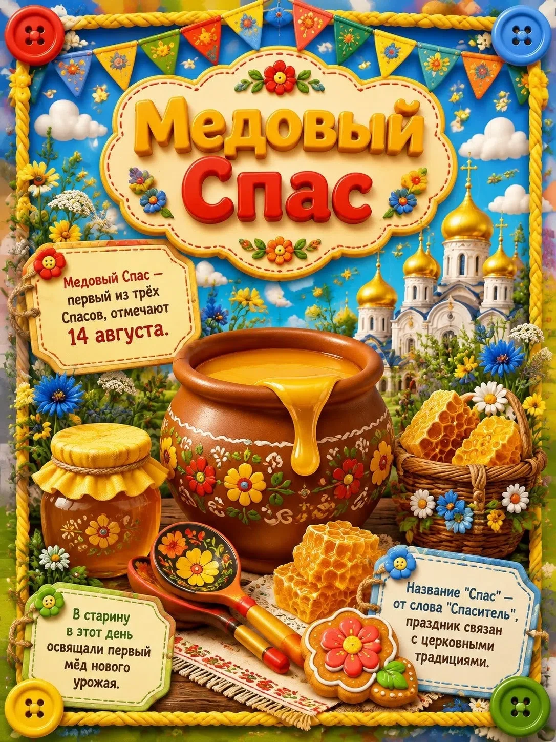14 августа — Медовый Спас: время собирать сладкие моменты 🍯