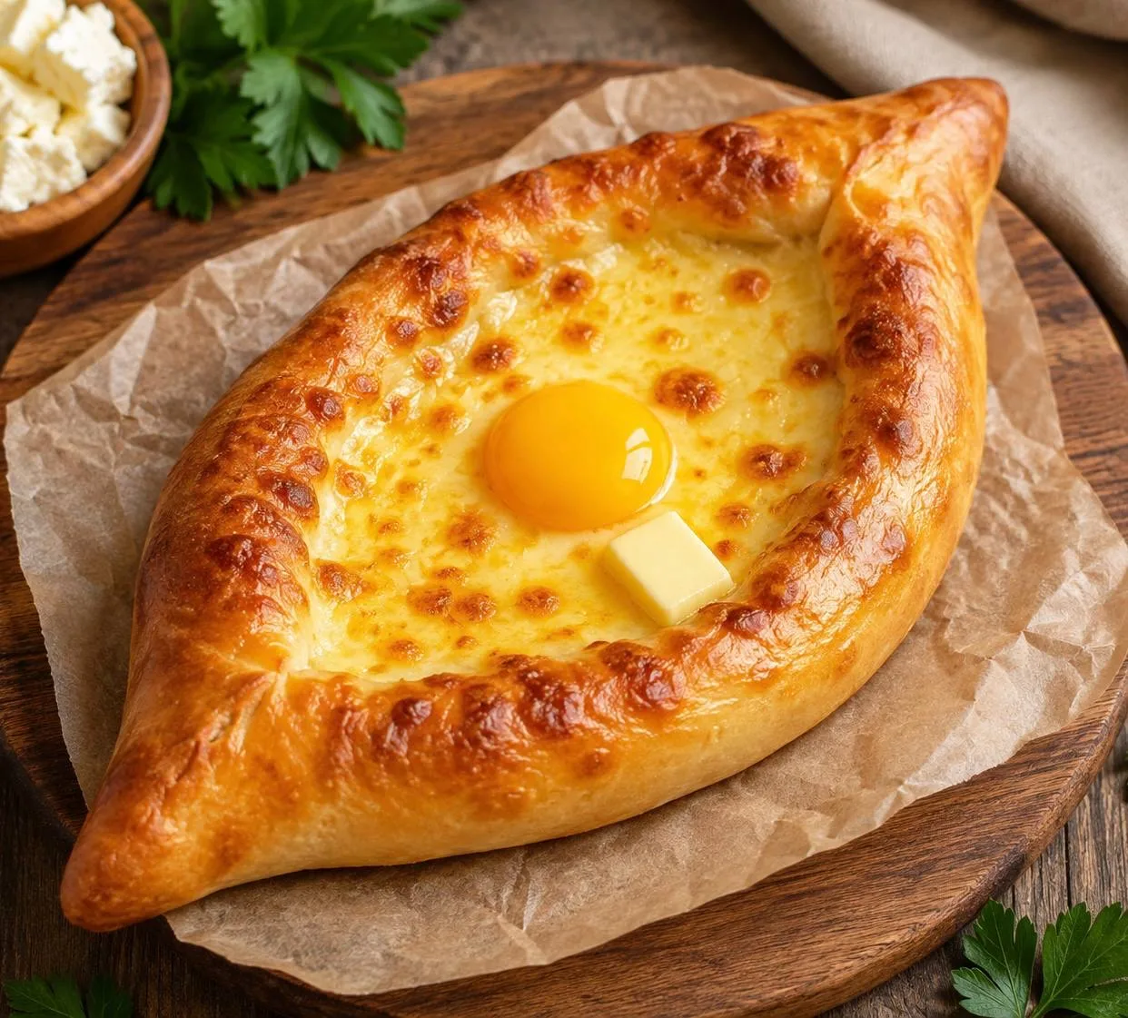 Хачапури по-аджарски.