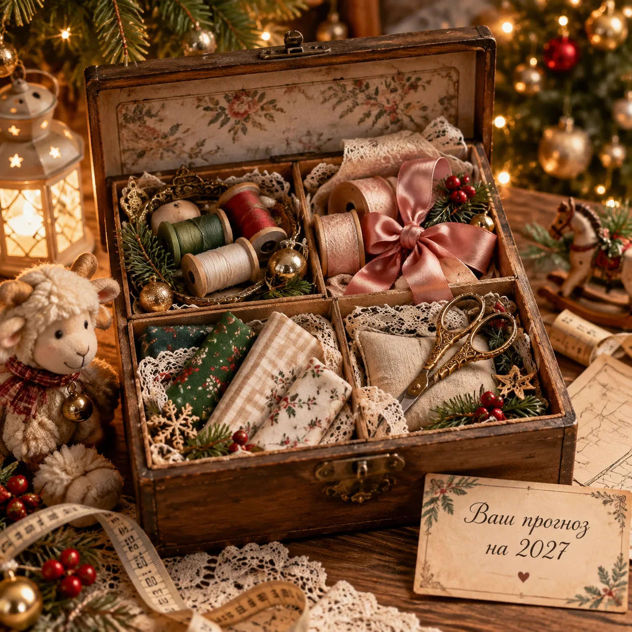 Новогодний прогноз из швейной коробки 🎄🧵