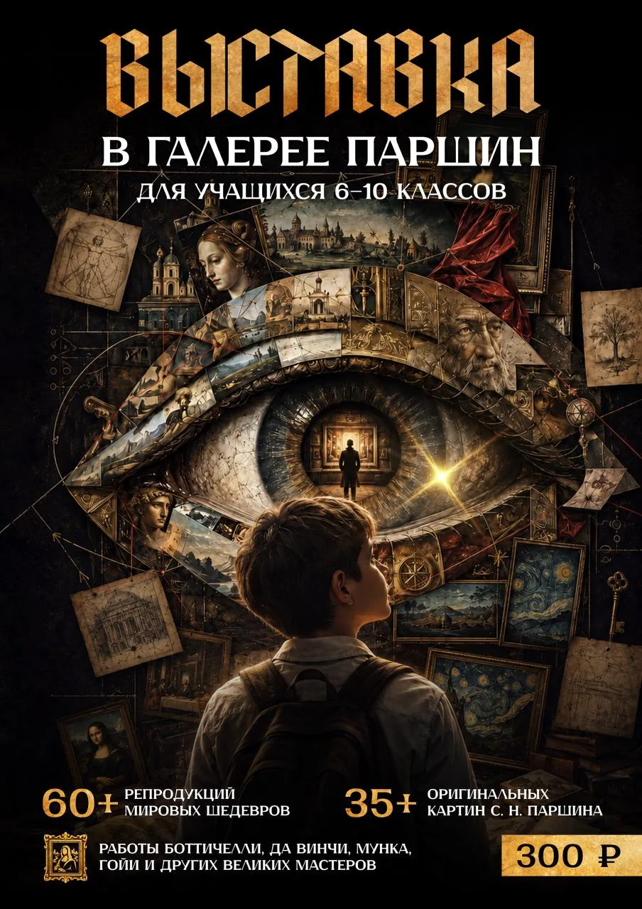 🎨 Приглашаем школьников на экскурсию в картинную арт-галерею «Паршин»!