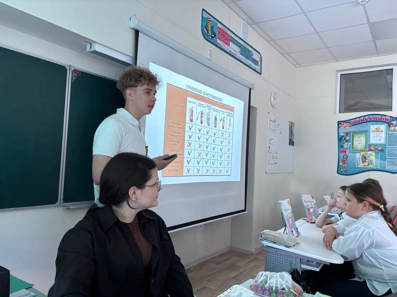 18 мая ученики 10 «А» и 10 «Б» классов провели в начальной школе методический урок, посвященный прав