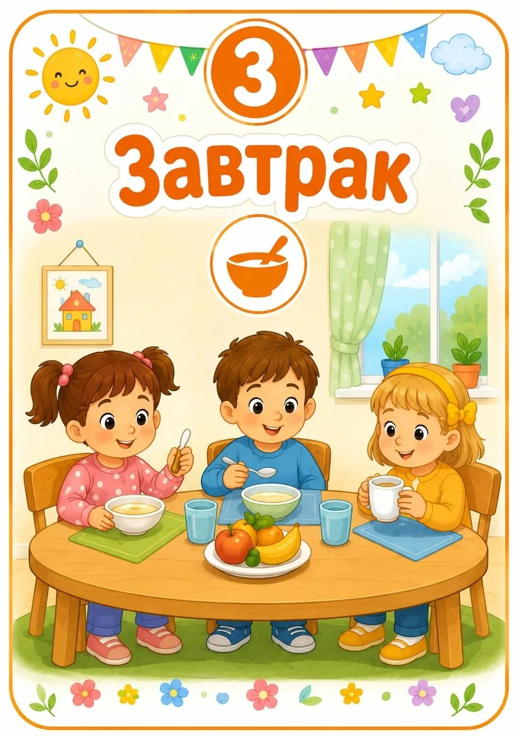 🌈 Визуальное расписание “Наш день в группе”