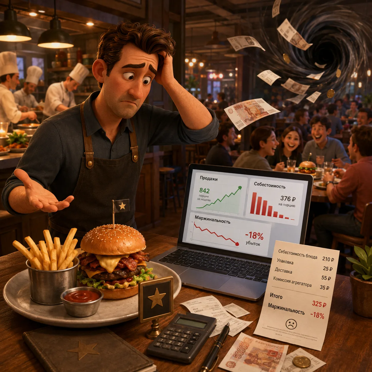 ## 🍽 Блюдо продаётся каждый день, но приносит убыток