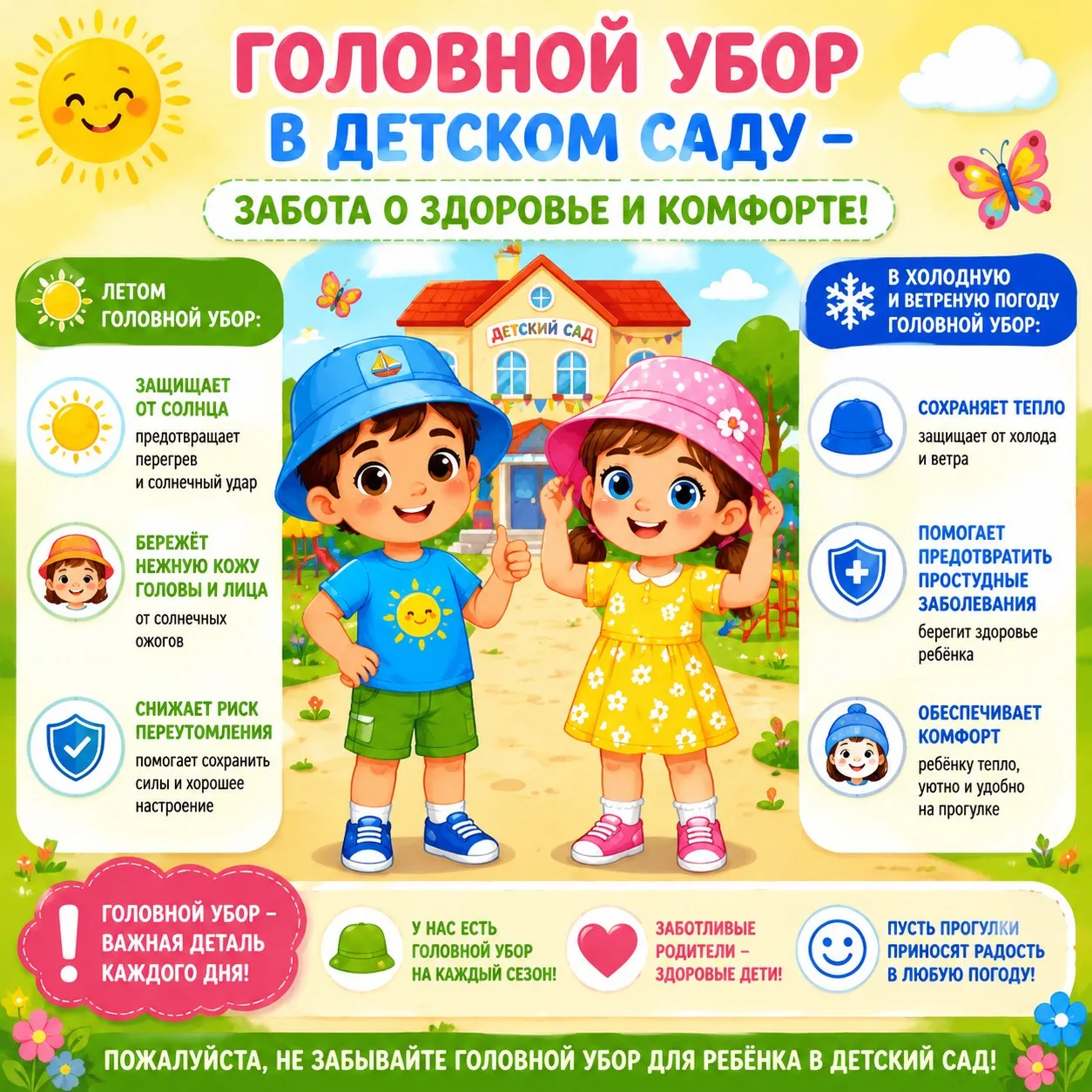Лето, солнце, песочница, беготня… 
И знакомая картина: ребёнок вылетает из дома в одной футболке, а 