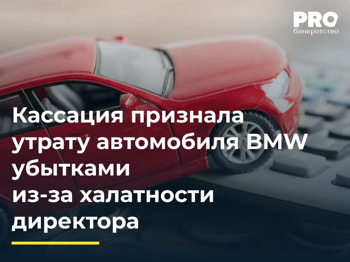 Кассация признала утрату автомобиля BMW убытками из-за халатности директора