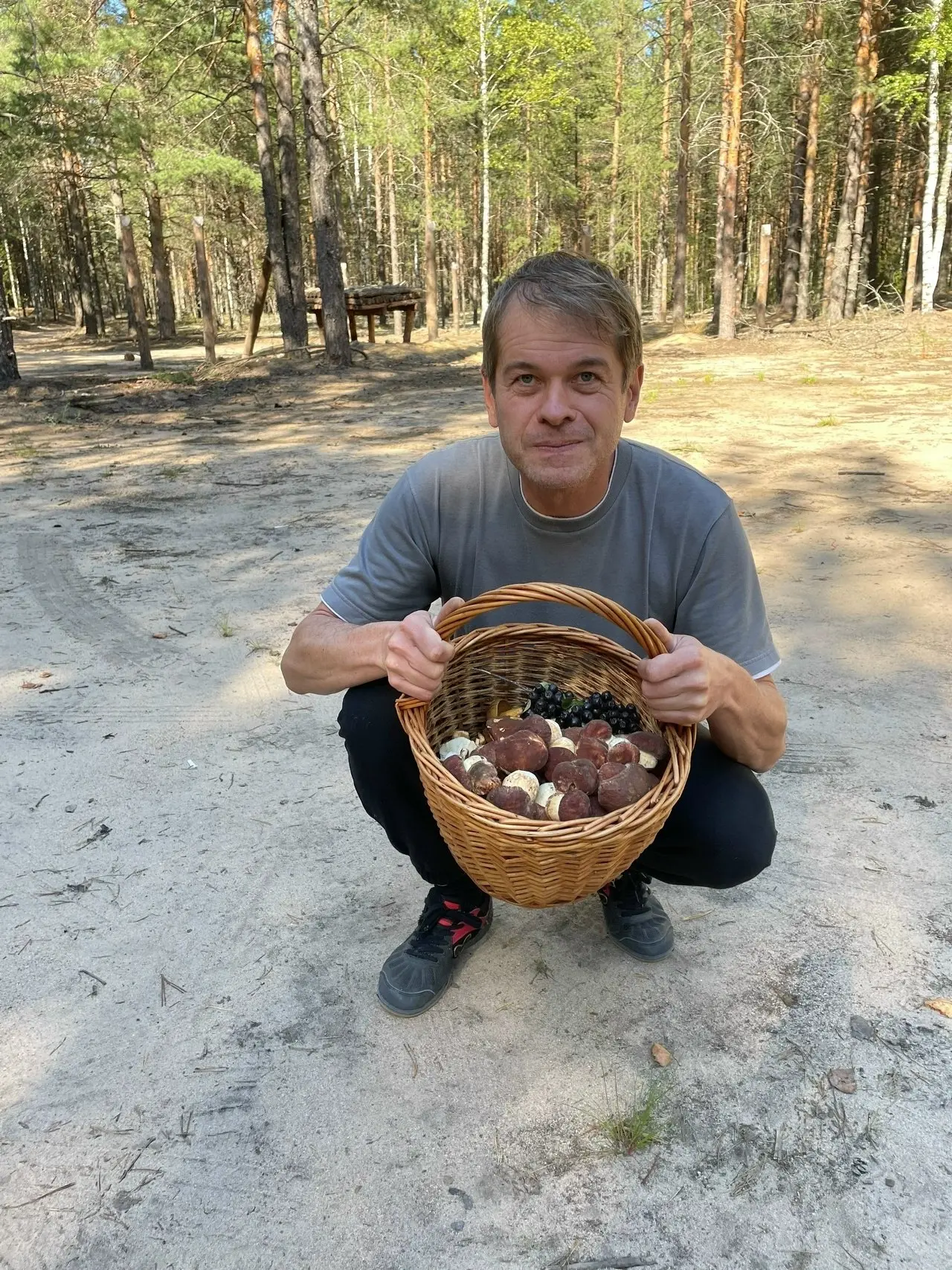 Все как обычно, белых-боровиков мало, лес сухой, погулять можно с удовольствием, ну и м...