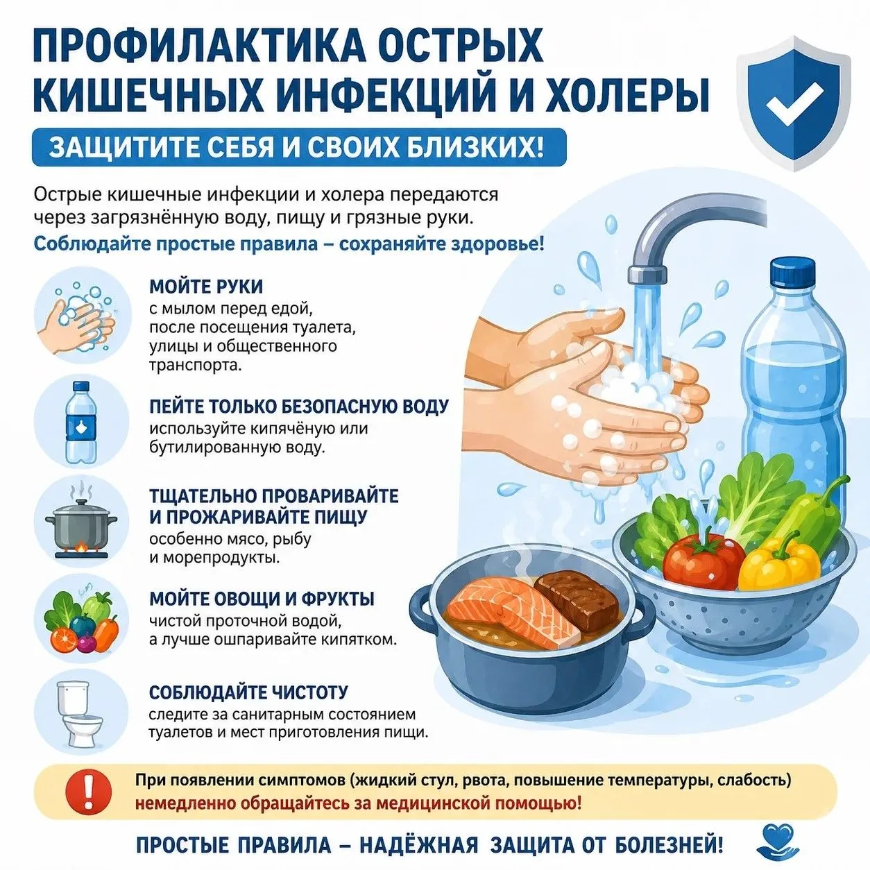 Профилактика острых кишечных инфекций и холеры

#ЦРБМясниковскогорайона