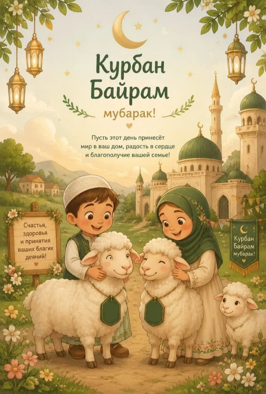 Поздравляю с Курбан‑байрамом! Священный праздник напоминает нам о силе веры, ценности м...