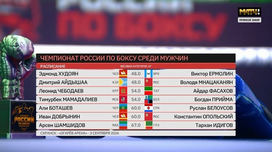 Чемпионат России по боксу подходит к решающим поединкам 🥊