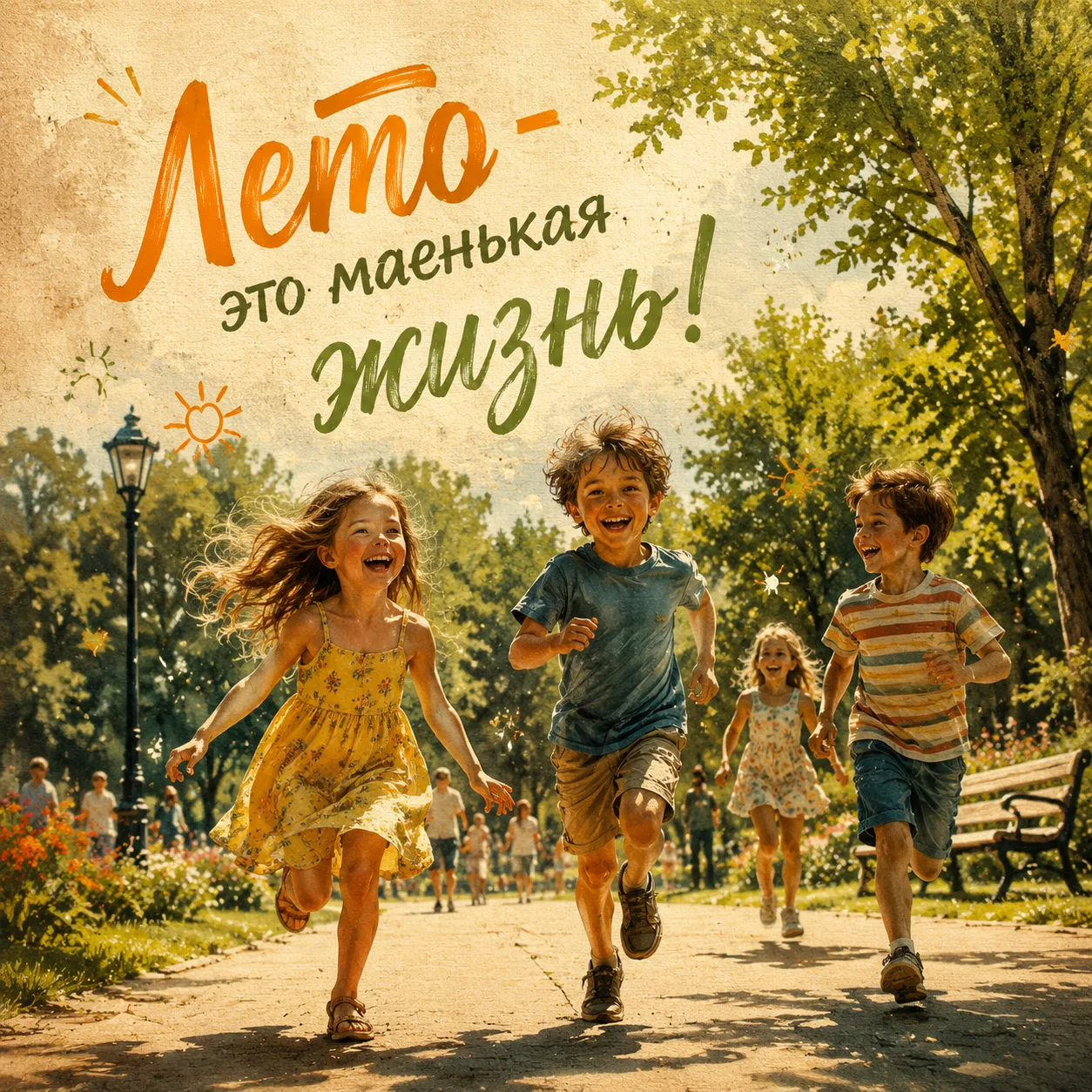 Лето — это маленькая жизнь, а детство — её самое яркое время! ☀️🌈

Посмотрите на детей летом: босые