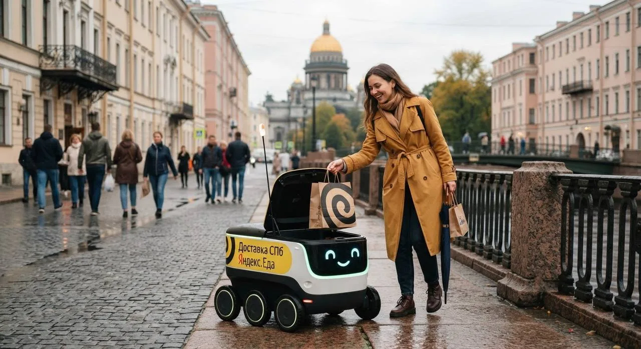 🤖 Почти половина петербуржцев положительно относится к роботам-доставщикам, ещё 30% — ...