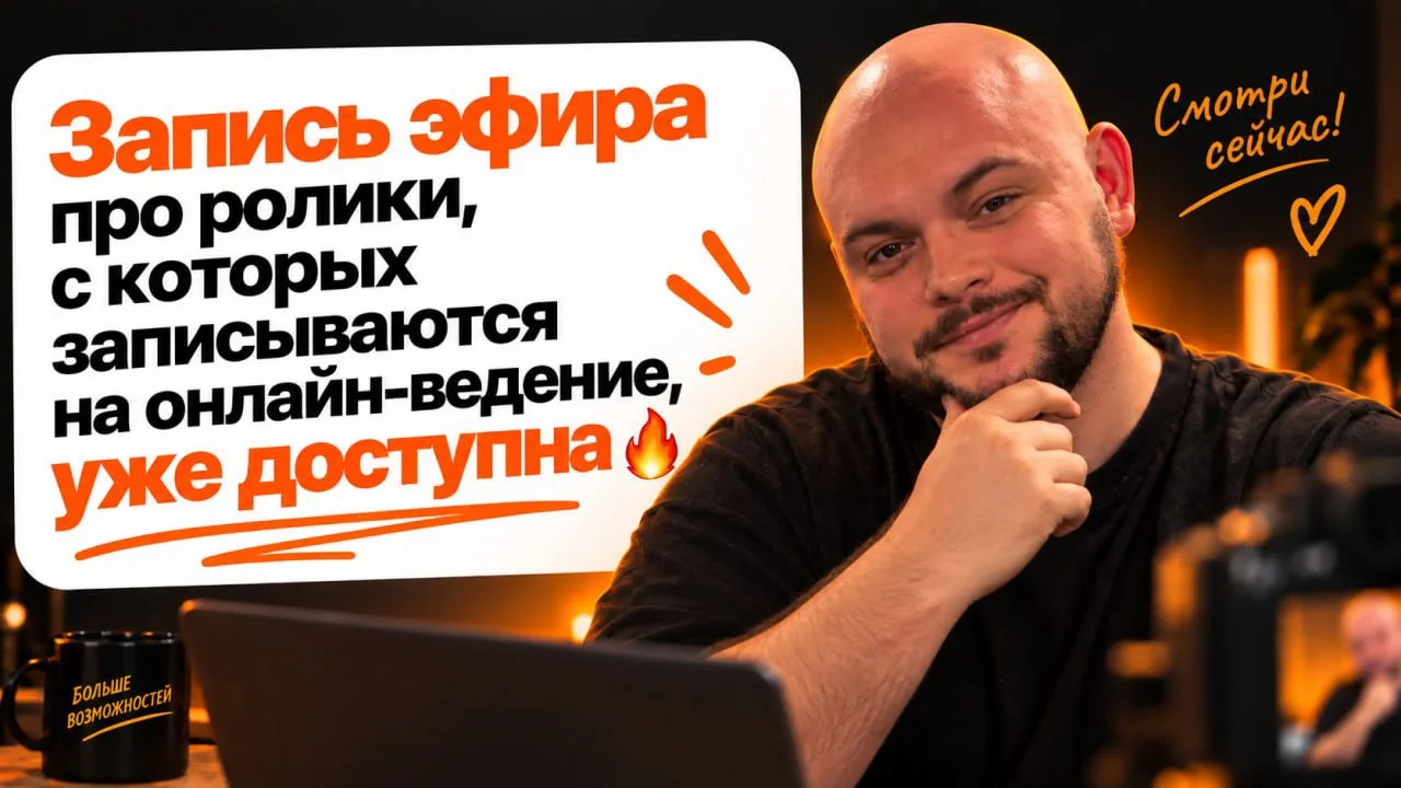 Запись эфира про ролики, с которых записываются на онлайн-ведение, уже доступна 🔥