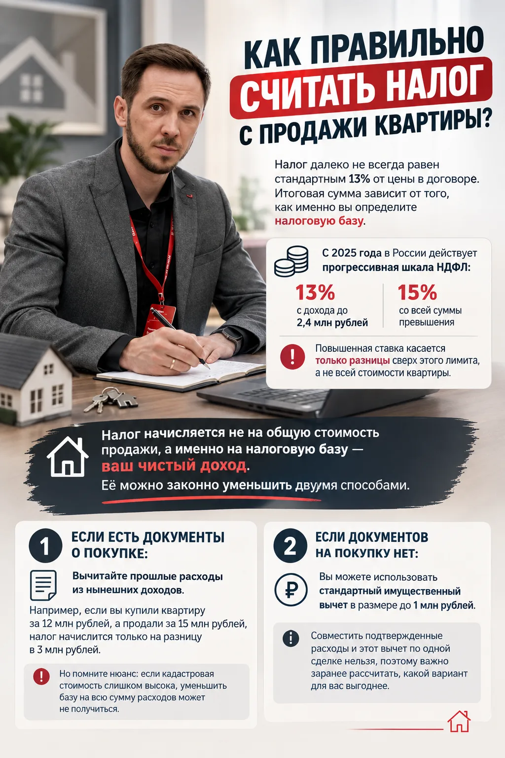 🇷🇺Как правильно считать налог с продажи квартиры