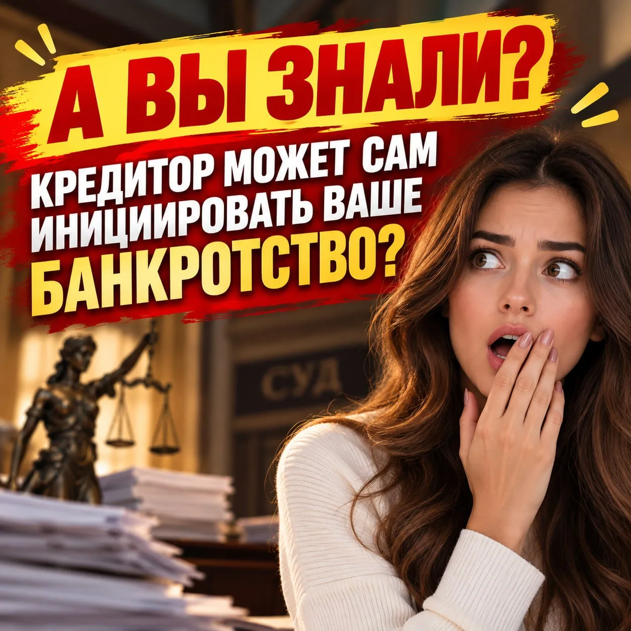 А ВЫ ЗНАЛИ? Кредитор может сам инициировать ваше банкротство? 🧐