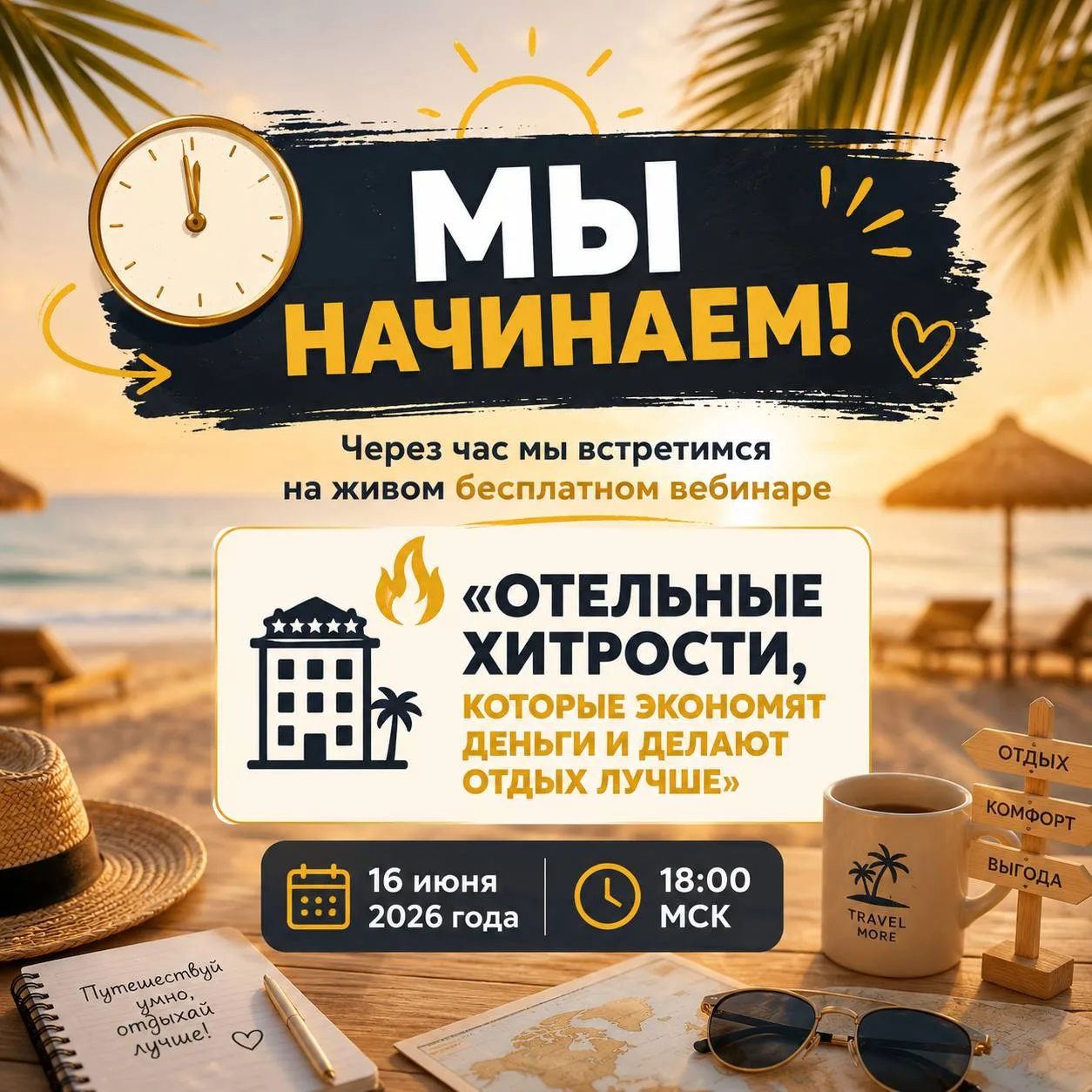 МЫ НАЧИНАЕМ ЭФИР!

🔥 «Отельные хитрости, которые экономят деньги и делают отдых лучше»

Если хотите