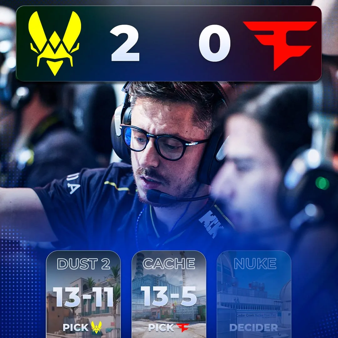 🇪🇺 VITALITY В ЧЕТВЕРТЬФИНАЛЕ EWC — пчёлы легко закрывают FaZe на второй.