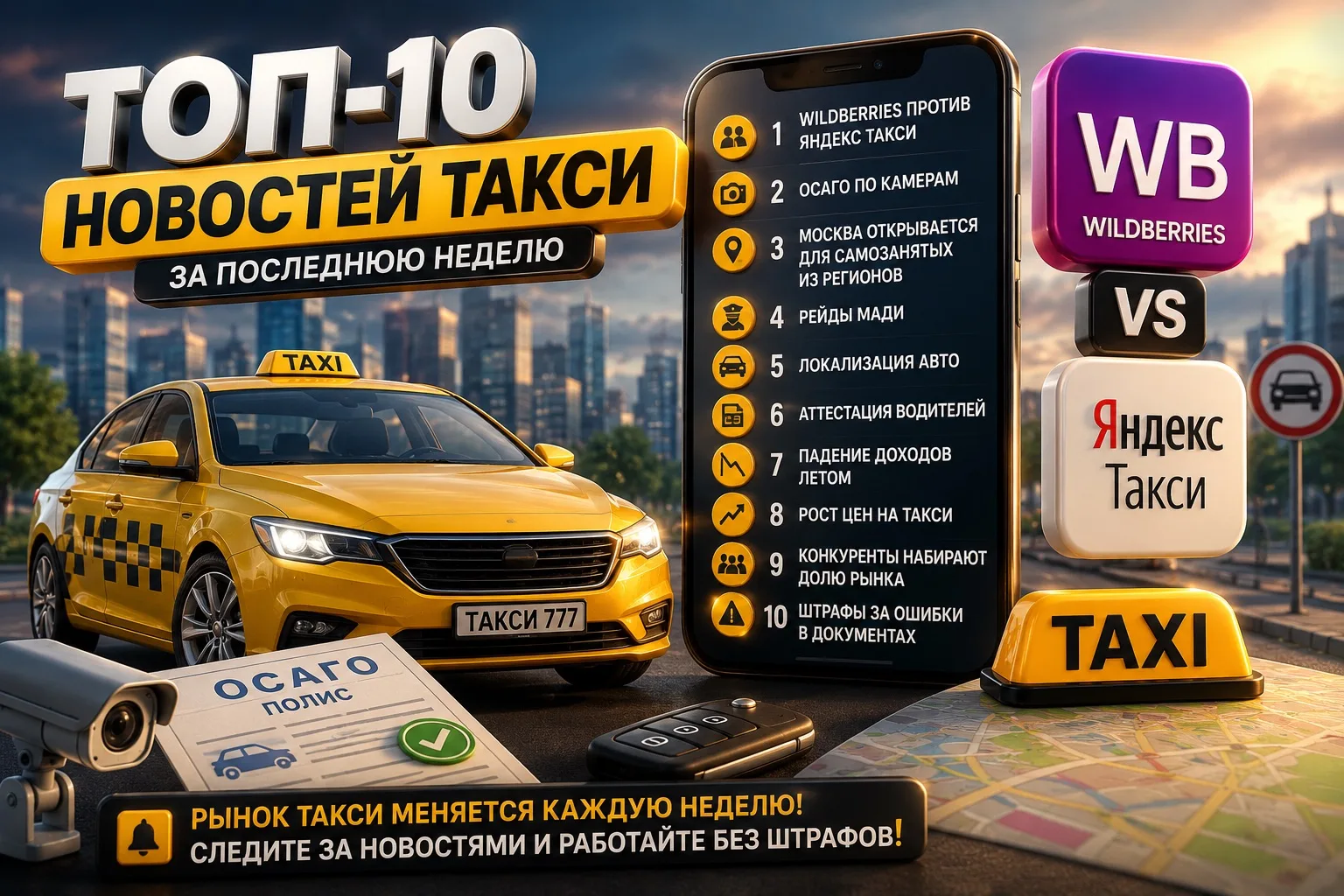 🚖 Что сейчас больше всего обсуждают водители такси?

За последнюю неделю главными темами стали:

🔥