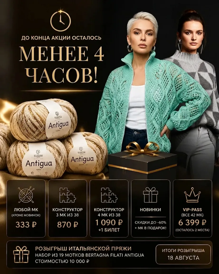 ДО КОНЦА АКЦИИ ОСТАЛОСЬ менее 4 ЧАСОВ !