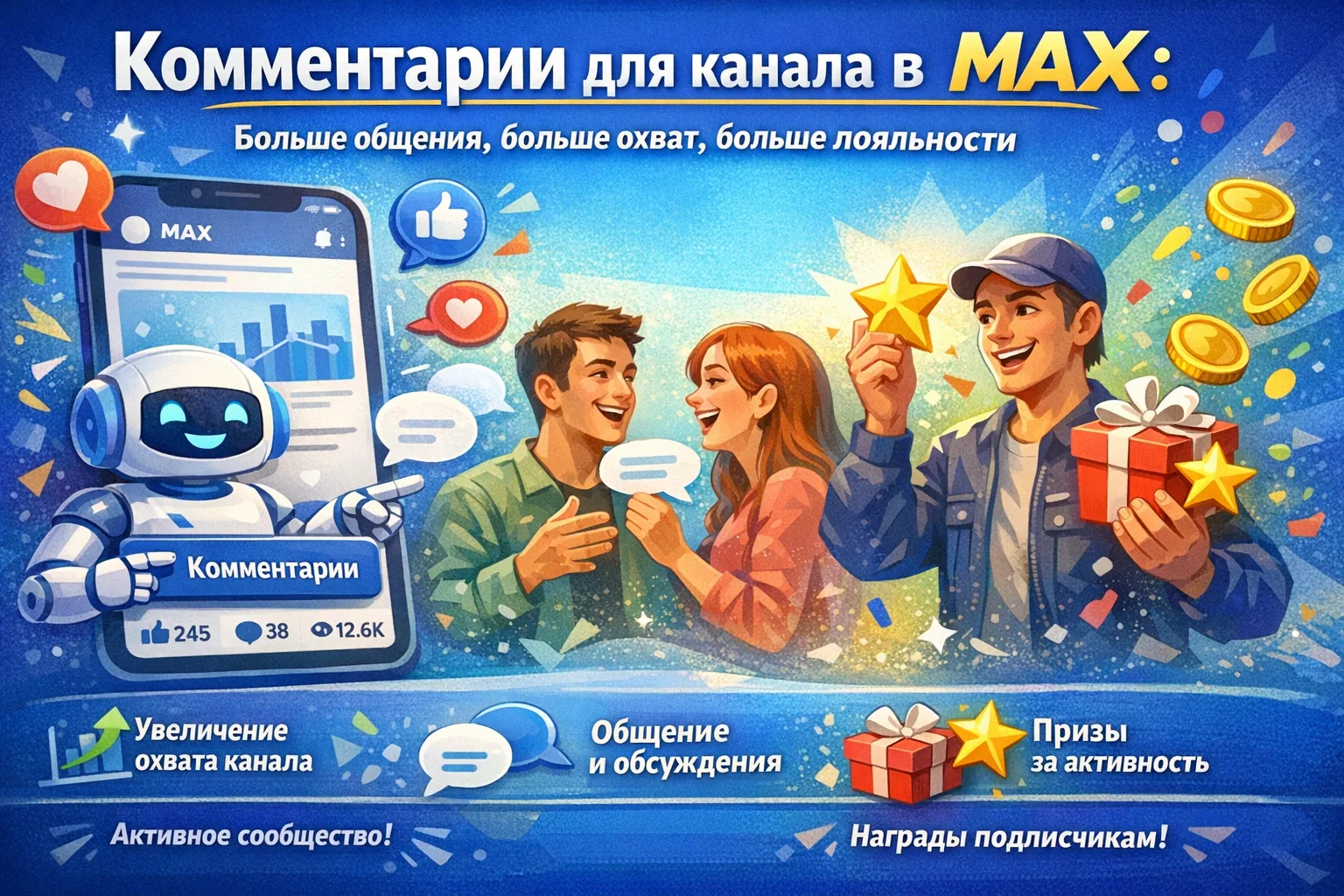 🤖 Комментарии для канала в MAX: больше общения, больше охват, больше лояльности

Если в канале важн