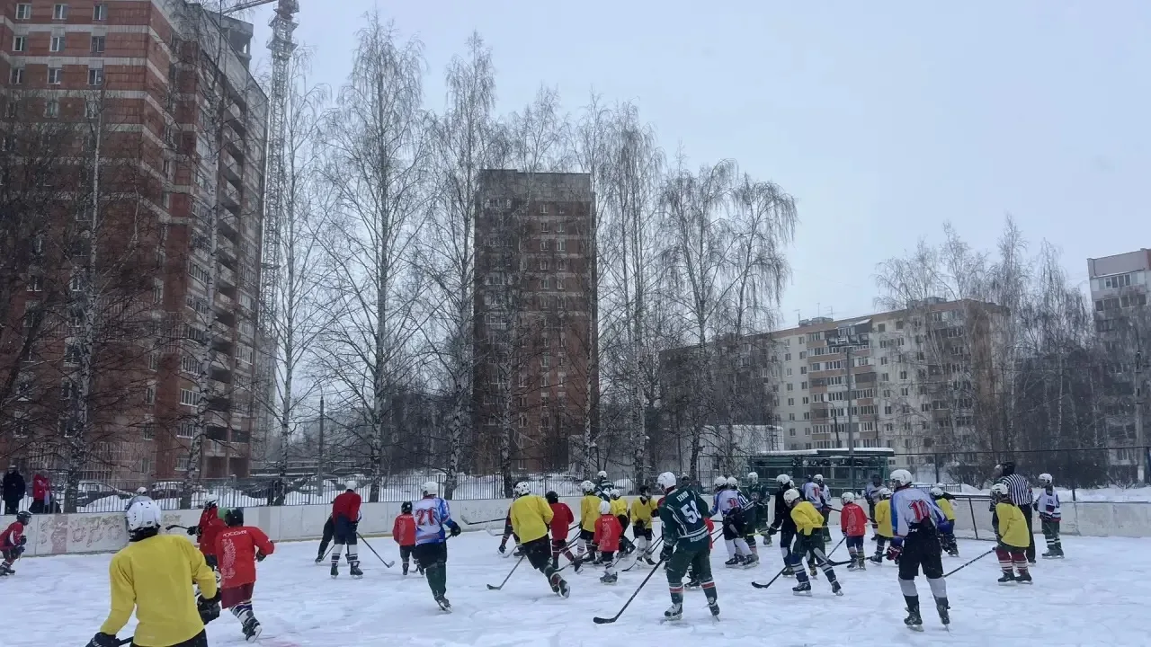 Сегодня, 28 января, на хоккейном поле нашей гимназии состоялась встреча школьной дворовой хоккейной 