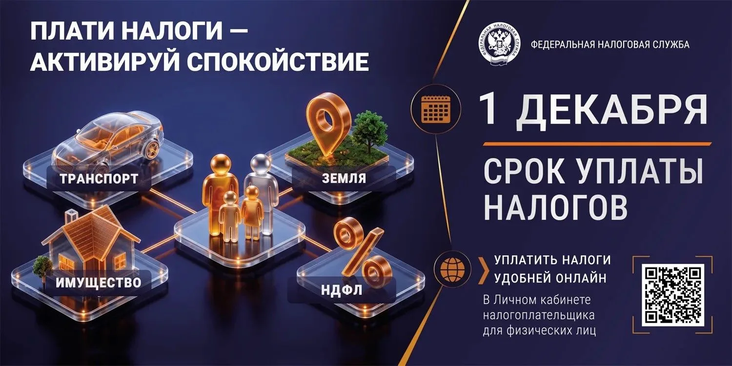 Оплатите налоги до 1 декабря!