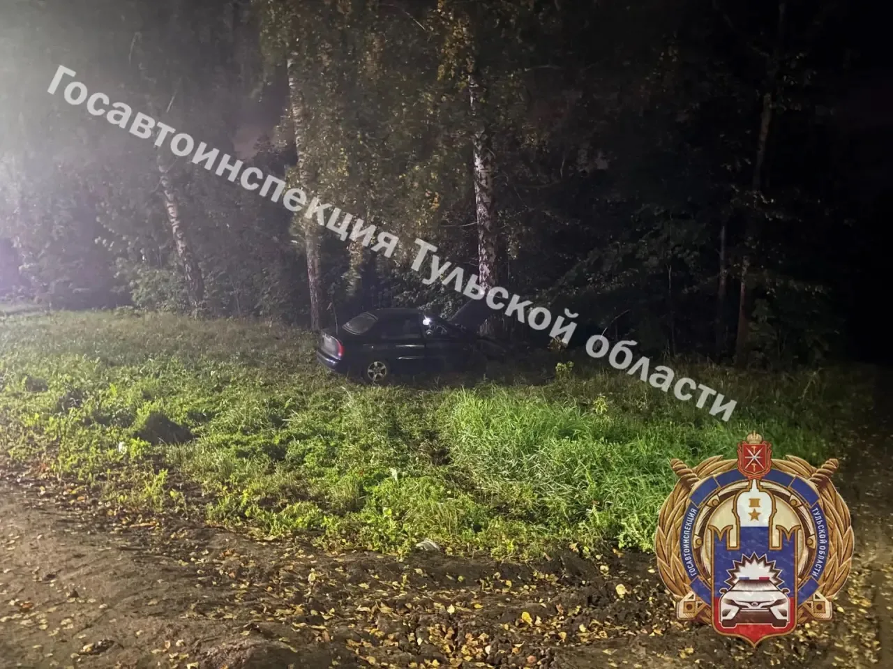 ⚡️Под Тулой водитель Chevrolet без прав улетел в кювет