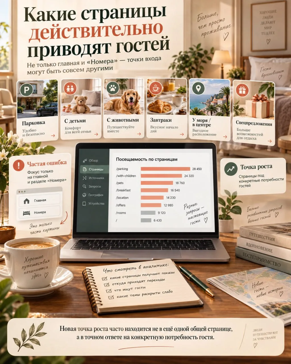 📈 Какие страницы действительно приводят гостей