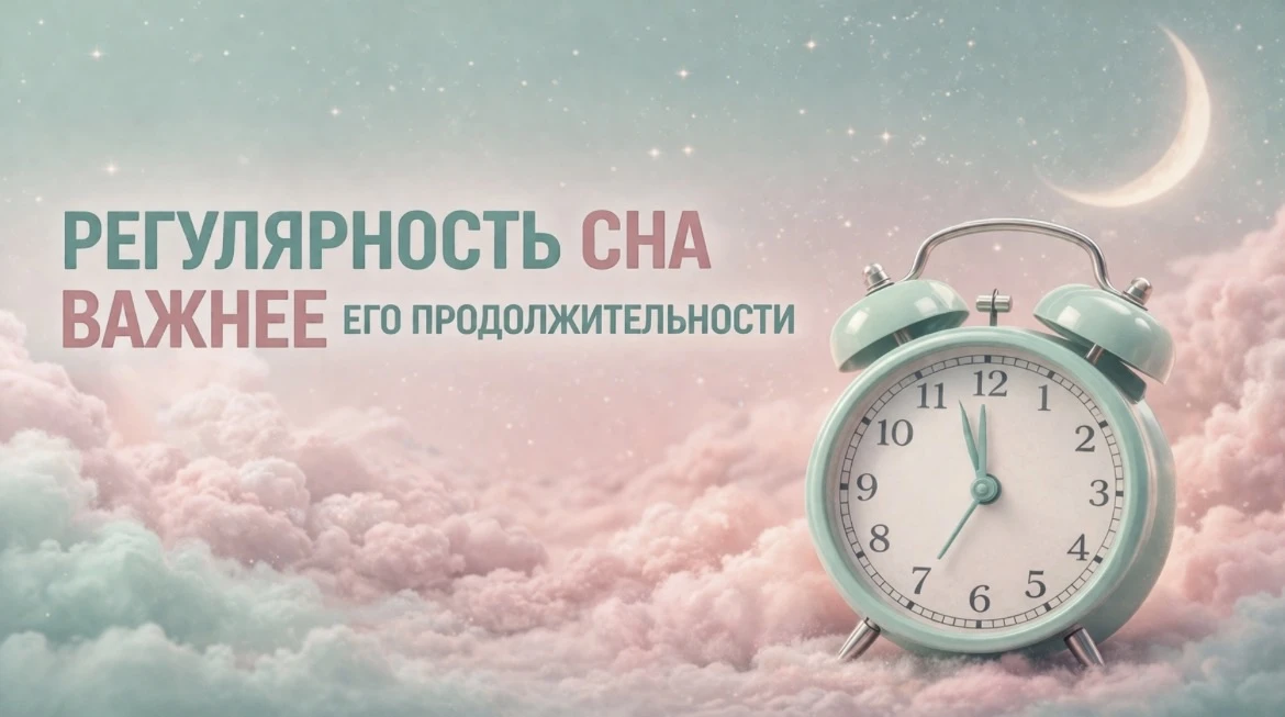 РЕГУЛЯРНОСТЬ СНА ВАЖНЕЕ, ЧЕМ ЕГО ПРОДОЛЖИТЕЛЬНОСТЬ