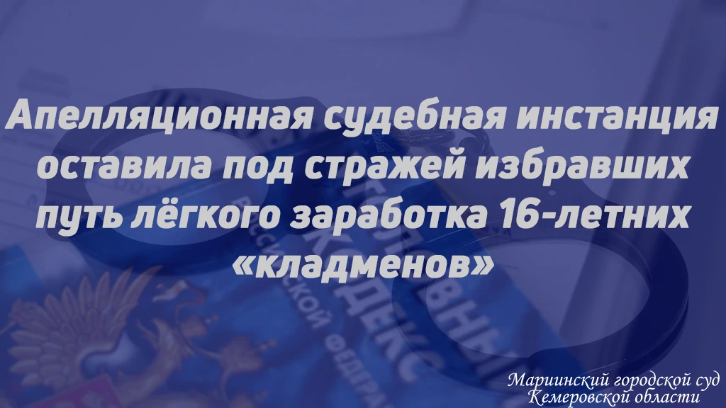 АПЕЛЛЯЦИОННАЯ СУДЕБНАЯ ИНСТАНЦИЯ ОСТАВИЛА ПОД СТРАЖЕЙ ИЗБРАВШИХ ПУТЬ ЛЁГКОГО ЗАРАБОТКА ...