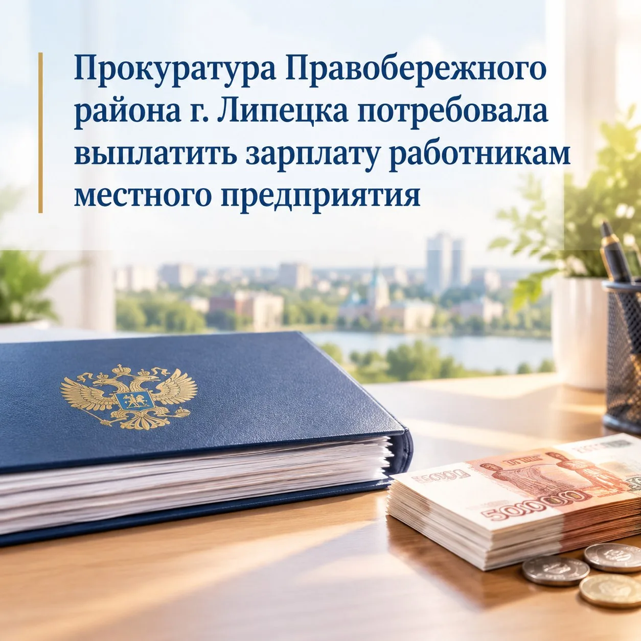 ➡️Прокуратура Правобережного района г. Липецка потребовала выплатить зарплату работника...