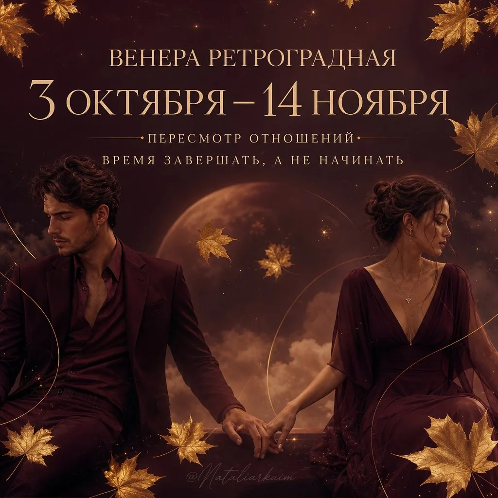🔄 ВЕНЕРА РЕТРОГРАДНА · 3 ОКТЯБРЯ – 14 НОЯБРЯ