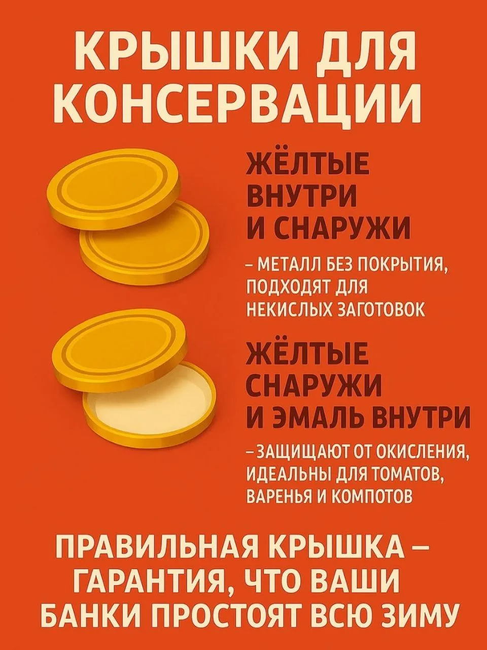 🫙 Как выбрать крышки для закаток?
