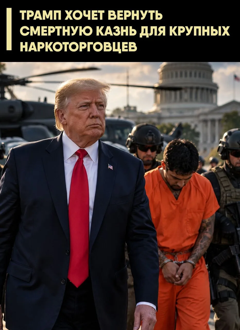 ❗ Трамп заявил, что намерен добиваться введения смертной казни для крупных наркоторговц...